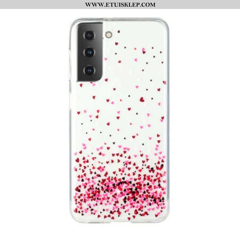 Etui do Samsung Galaxy S21 Plus 5G Bezszwowe Wiele Czerwonych Serc